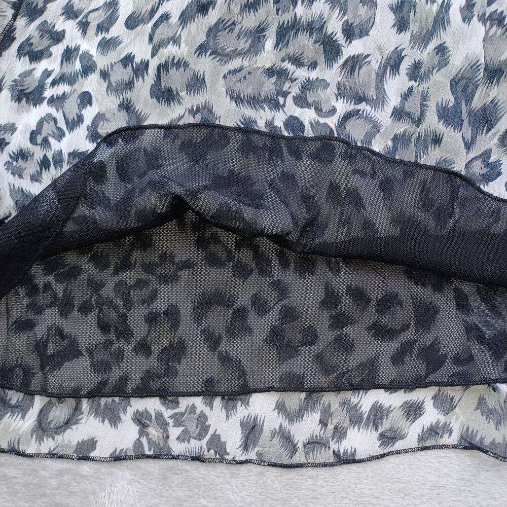 Vintage Resume Y2K Babydoll Top Size L Whimsigoth Animal Print Dark Fairy Indie - Picture 9 of 12